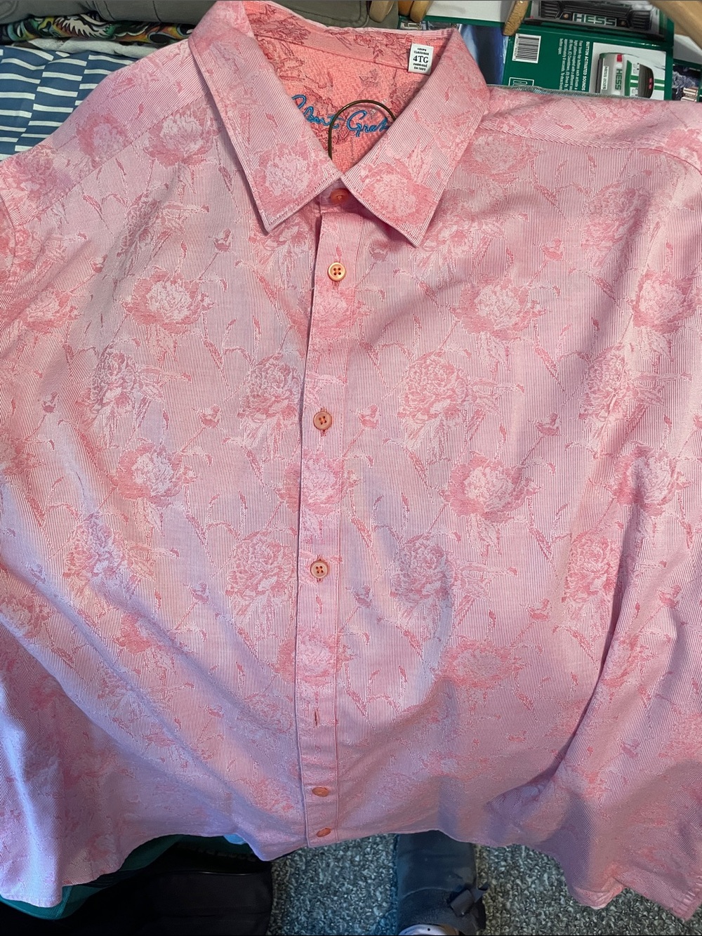 Robert Graham Pink Floral Jacquard Dress Shirt